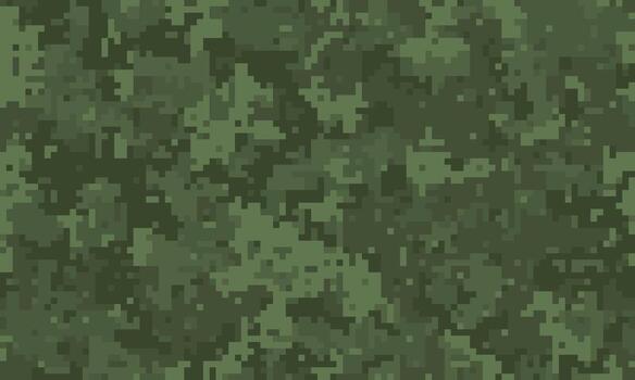 Abstract digital camouflage pattern in shades of green. Perfect for backgrounds, textures, military or nature themes. Ideal for website design, apparel prints, and gaming assets. vector