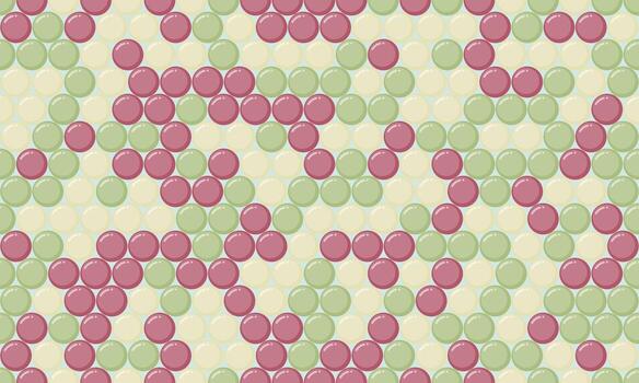 Abstract pastel pink and green circle pattern. A seamless texture ideal for backgrounds, website design, textile prints, and more. vector