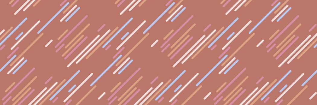 Abstract seamless pattern with diagonal pastel lines on a terracotta background. Perfect for textile design, website backgrounds, or modern branding. Evokes feelings of calmness and subtle energy. vector