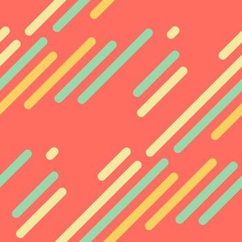 Vibrant abstract background with diagonal pastel lines on a coral backdrop. Perfect for modern websites, presentations, or social media. Evokes feelings of energy, optimism, and speed. vector