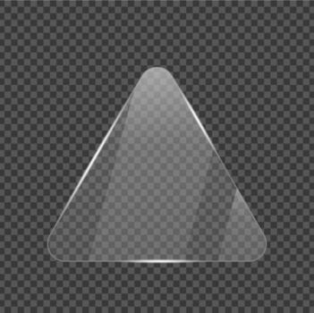 redondeado triangular vaso plato con un liso, vector