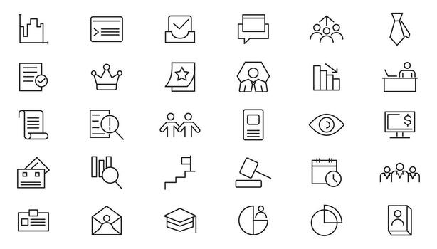Headhunting line icon set. Career, resume, interview, candidate, analysis, email, diploma, leadership, briefcase, calls line icon set. UI thin line icon pack vector