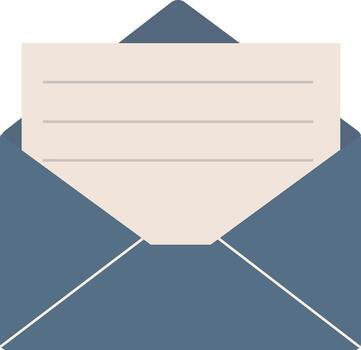 Flat style open envelope mail message and email icon vector
