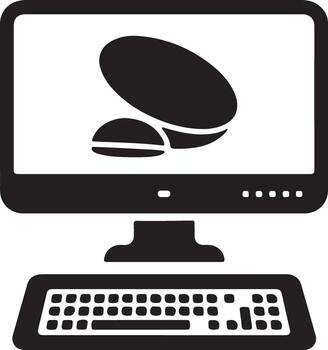 Online Medication Management A Serene Digital Display Showing Pills and a Keyboard for Secure and Easy E-Prescription Access. vector