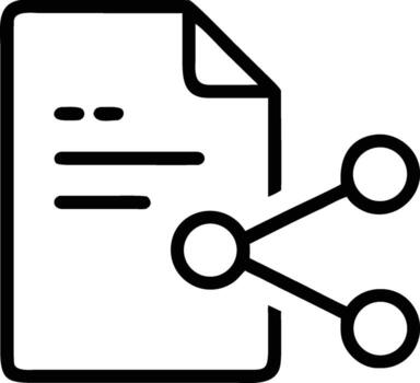 A document icon with two circles and a line vector