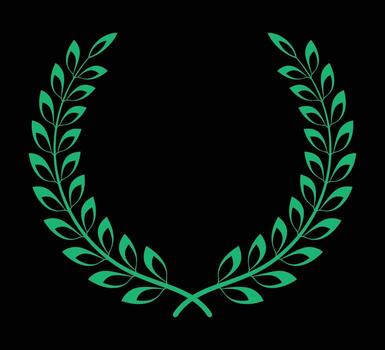 light color leaf laurel wreath art on a background vector