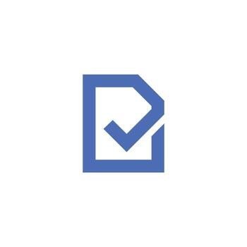 Professional Logo of Document with Checkmark Symbol Representing Verified and Completed Tasks vector