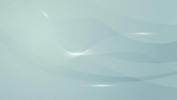 Stylish light teal abstract background featuring smooth wave lines and gradient flow, ideal for presentations, web design, banners, and creative modern projects vector