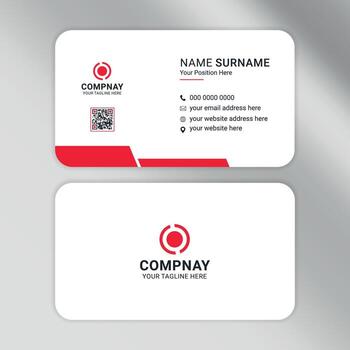 minimalista negocio tarjeta modelo con qr código vector