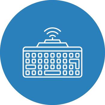 inalámbrico teclado de computadora mecanografía Bluetooth vector