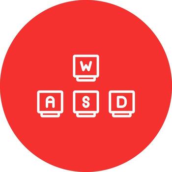 Wasd of toBubble keyboard gaming controls vector