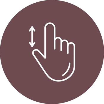 Vertical Scroll of toBubble gesture swipe up down vector