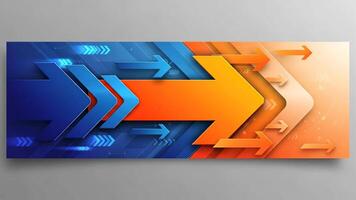 dynamisk pil grafik bakgrund animering med orange och blå palett övergångar mjukt video