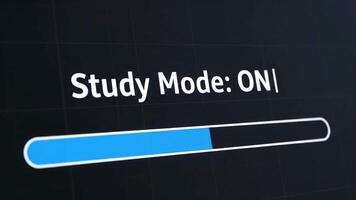 progressiv inlärning. animerad studie läge läser in bar för förbättrad utbildning effektivitet video