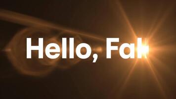 caloroso outono saudações com dourado luz vazamentos e lente chamas transição efeito video