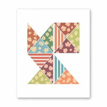 resumen otoñal geométrico labor de retazos con hoja y raya patrones vector