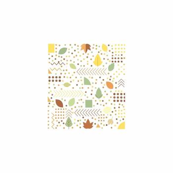 resumen geométrico modelo con hojas, puntos, y formas en otoñal colores vector