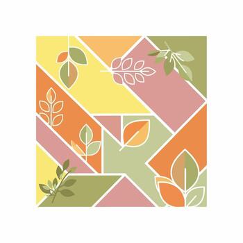 resumen geométrico hoja modelo con vistoso bloques y blanco contornos vector