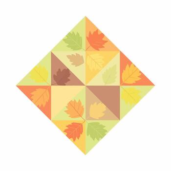 geométrico otoño hojas modelo con calentar color paleta vector