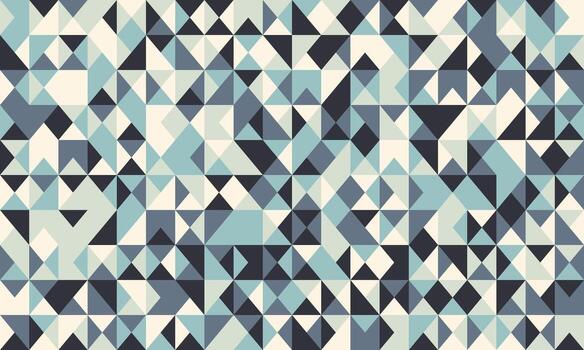 Abstract geometric mosaic pattern. Cooltoned triangles create a textured, dynamic design ideal for backgrounds, website banners, or modern print projects. vector