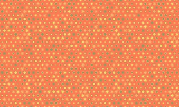 Abstract coral and gold dot pattern. Perfect for website backgrounds, textile design, or vibrant branding. This seamless texture evokes feelings of warmth, energy, and optimism. vector