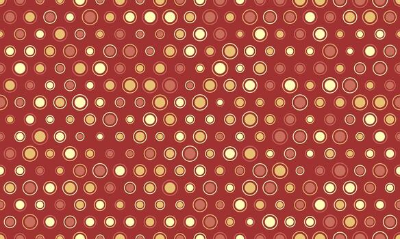 Abstract festive red and gold circle pattern. Perfect for holiday backgrounds, textiles, or celebratory designs. This geometric, repeating texture evokes joy and sophistication. vector