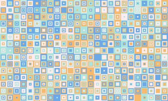 Abstract pastel square mosaic pattern. Perfect for website backgrounds, textiles, or playful branding. This cheerful, geometric design evokes feelings of calm and order. vector