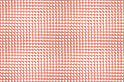 Coral and white houndstooth pattern. Perfect for textile design, fashion, website backgrounds, or any project needing a sophisticated and classic texture. vector