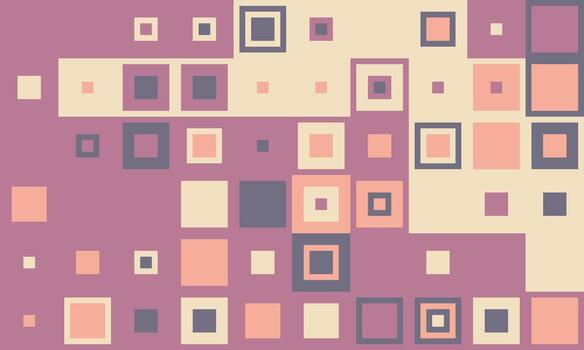 Abstract geometric background featuring a dynamic composition of pastel squares. Ideal for website banners, presentations, or modern design projects. vector