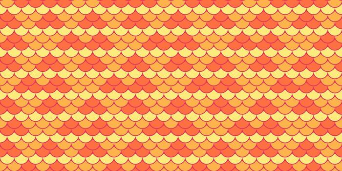 Vibrant orange and yellow scale pattern. Perfect for backgrounds, website design, or textile prints. This repeating geometric design evokes warmth, energy, and a touch of playful modernity. vector