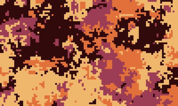 Abstract pixel art background. Earthy tones create a dynamic, textured pattern perfect for website banners, social media, or textile design. vector
