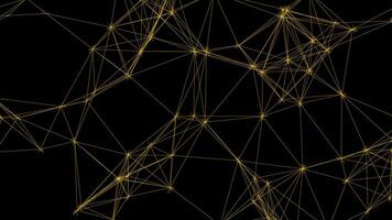 movimento di un' geometrico forma animato nel spazio nel il modulo di un' molecolare reticolo. file contiene alfa. video