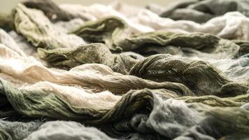 en bakgrund textur av nedsänkt, eroderade gammal tyg video