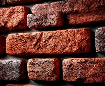 Red brick wall with architectural texture photo