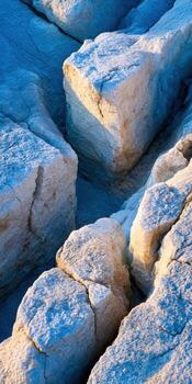 Rock formations create unique dry patterns photo