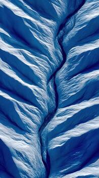 Unique blue snow forms striking patterns photo