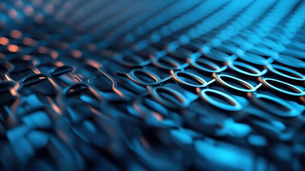Abstract binary code flowing, digital data stream, tech background, website design photo