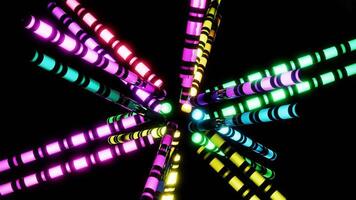 pulsante multicolor neón lamparas vj lazo video