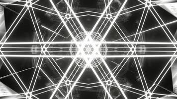 blanco resumen túnel con neón geométrico núcleo antecedentes vj lazo en 4k video