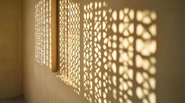 the sun is shining through a window in a building photo