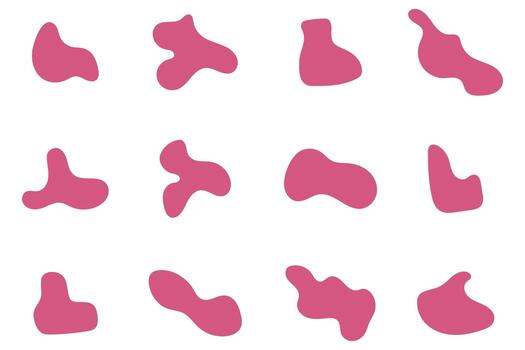 Collection of abstract organic blob shapes for modern graphic design vector