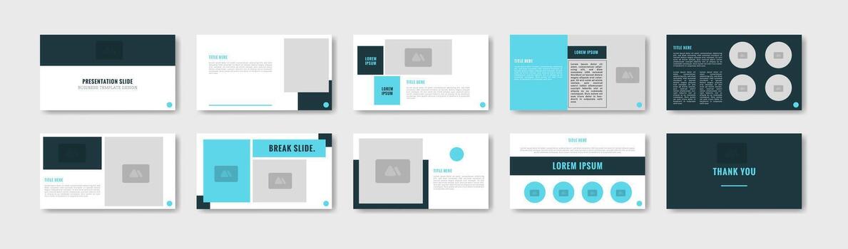 Modern presentation slide templates vector