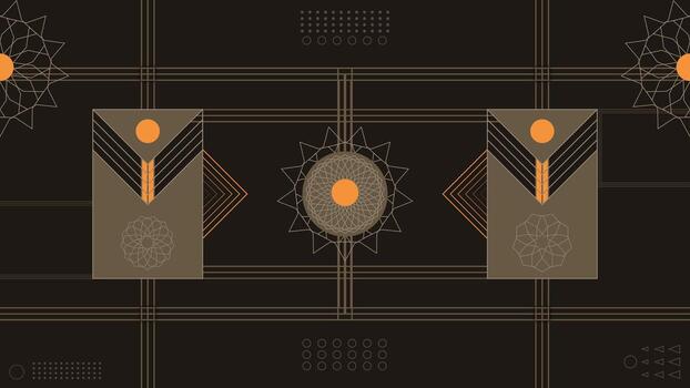 Geometric shapes on a dark background vector