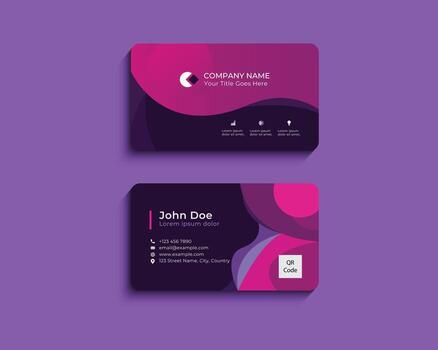 Stylish business card design example vector