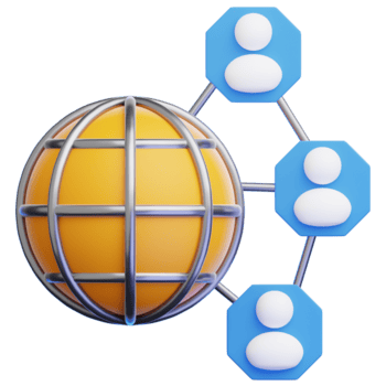 un' globo collegato con sociale icone simboleggiante il energia di In tutto il mondo connessioni, concetti di un' globale Rete e Comunità interazione. png