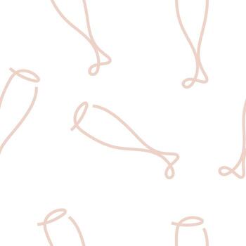 sin costura modelo con largo champán lentes en línea Arte estilo dibujado con varios ligero líneas, para embalaje, textiles o sitios web vector