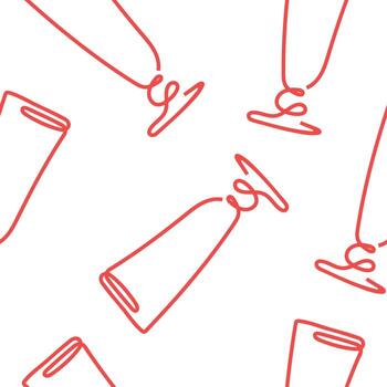 sin costura modelo con largo cóctel lentes en línea Arte estilo dibujado con varios rojo líneas, para embalaje, textiles o sitios web vector