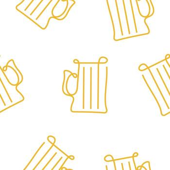 sin costura modelo con rectangular cerveza lentes en línea Arte estilo dibujado con varios amarillo líneas, para embalaje, textiles o sitios web vector