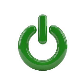 verde poder botão ícone símbolo placa em fora interruptor energia ao controle começar Pare tecnologia em transparente fundo png