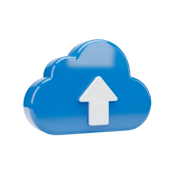 Cloud storage upload data backup service technology computing network connection online on transparent background png